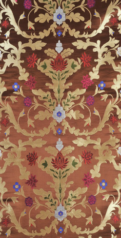 Pure Silk on Silk Hamdan Daulatabadi Eclipse-Blue Kashmiri Carpet with Knotted Flower Vase 